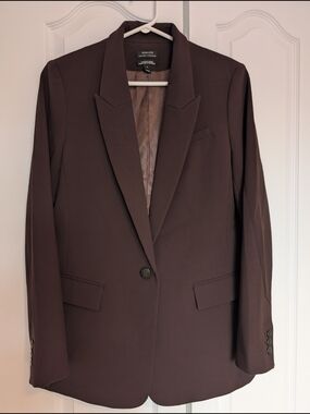 RW&CO. Chocolate Brown Tailored Blazer And Pant Set